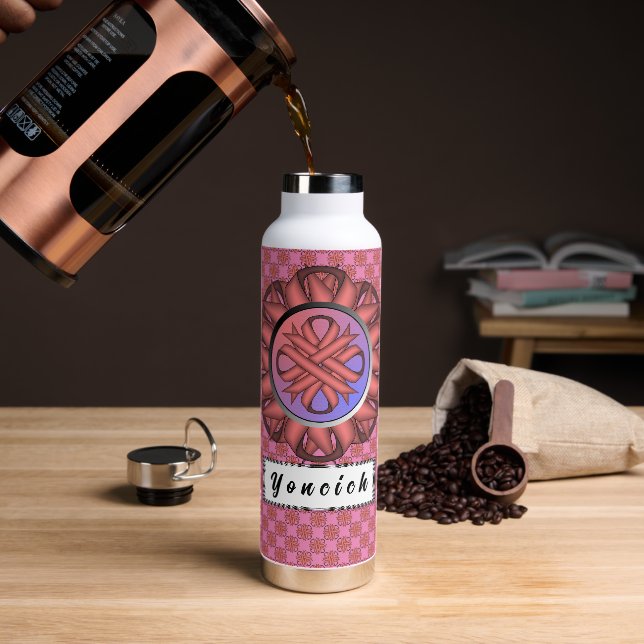 Bouteille D'eau Ruban de trèfle rose par Kenneth Yoncich (Gym)