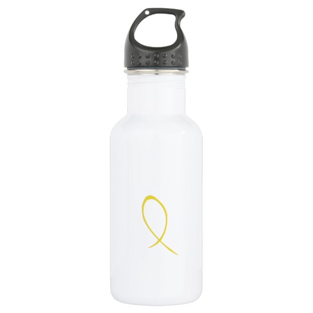 Bouteille D'eau Ruban jaune personnalisable (Devant)
