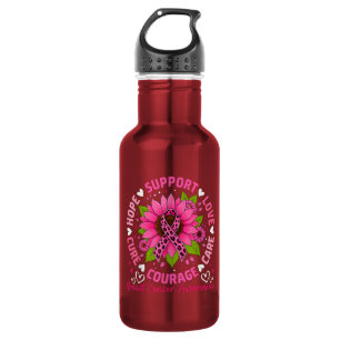 Bouteille D'eau Ruban Rose de Sensibilisation au Cancer du Sein To
