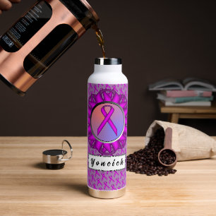 Bouteille D'eau Ruban standard violet par Kenneth Yoncich