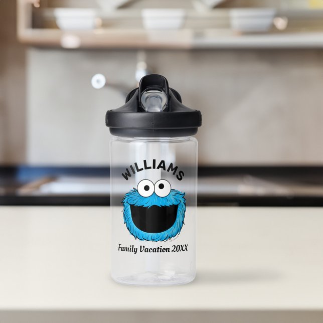 Bouteille D'eau Rue Sésame | Cookie Monster Famille Vacances (Water bottle on counter)
