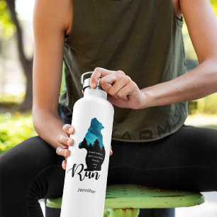 Bouteille D'eau Run Motivation Trouve Vous Drôle Ours Graphique