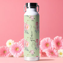 Sage Green Blush rose mignonne Girl Boho Floral