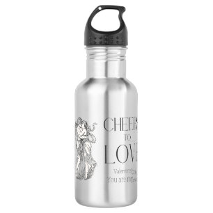 Bouteille D'eau Saint-Valentin – Cherubs Vintage & Message d'Amour