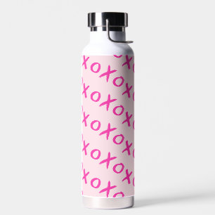 Bouteille D'eau Saint Valentin XOXO motif rose galentine