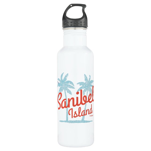 Bouteille D'eau Sanibel Island Floride Golfe Côte Souvenir (Devant)