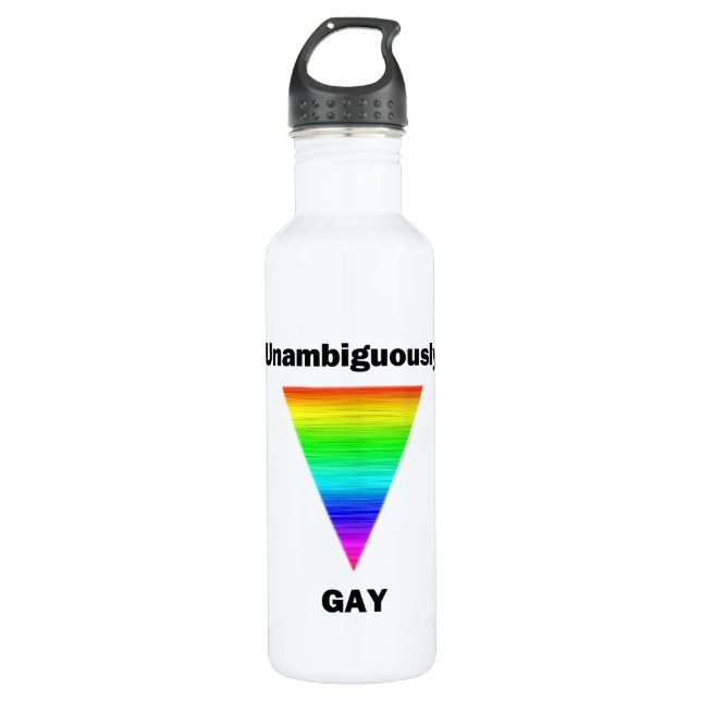 Bouteille D'eau Sans ambiguïté Gay (Devant)