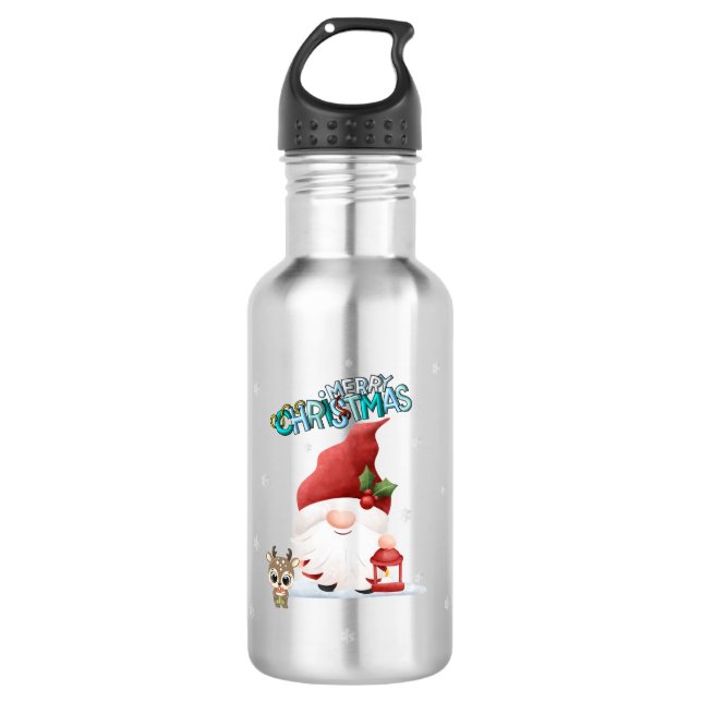 Bouteille D'eau Santa Claus Reindeer (Devant)