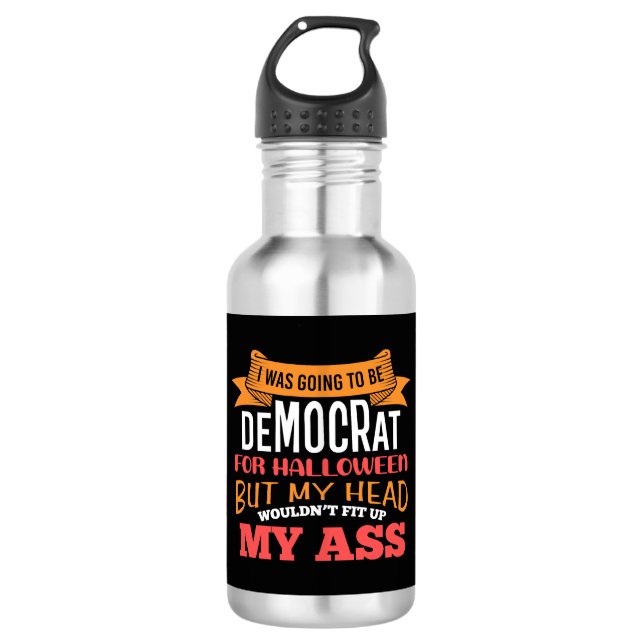 Bouteille D'eau Sarcasme politique d'Halloween (Devant)