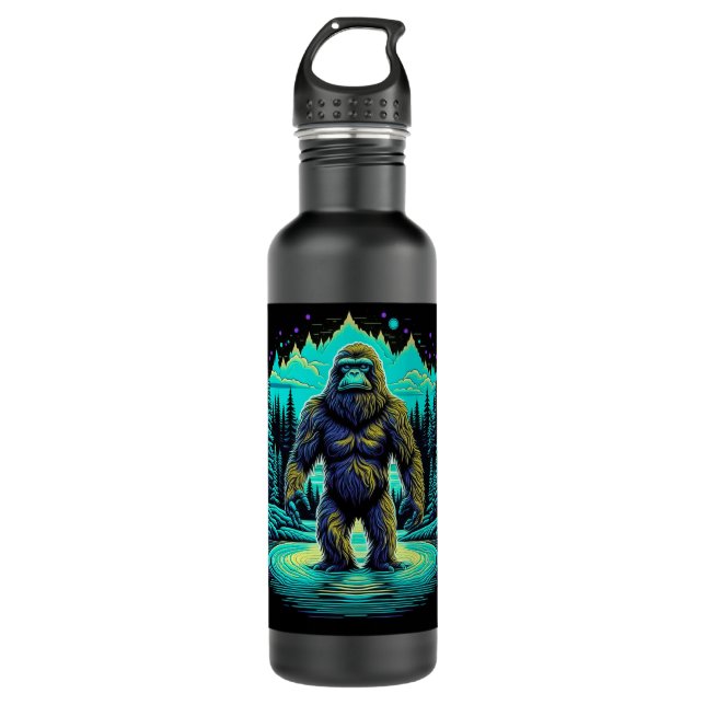 Bouteille D'eau Sasquatch dans les bois Ai Art (Devant)