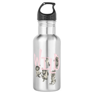 Bouteille D'eau SAUVAGE Wild Things et Max - Rose