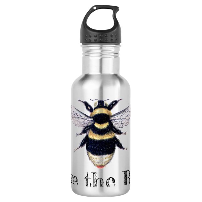 Bouteille D'eau Sauvez les abeilles (Devant)
