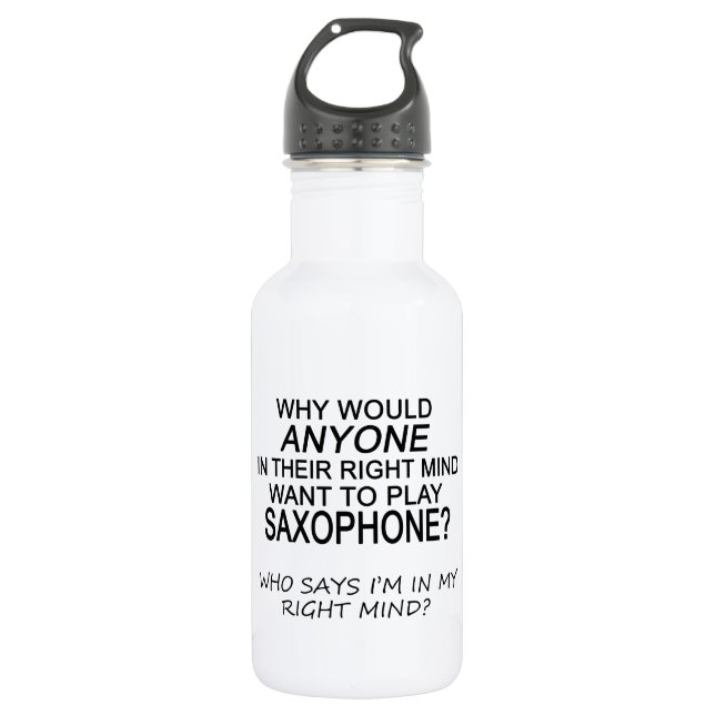 Bouteille D'eau Saxophone à esprit droit (Devant)