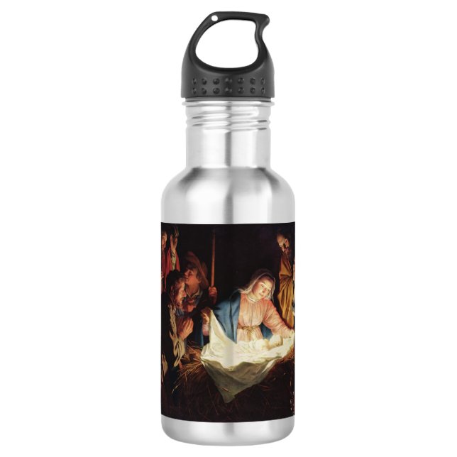 Bouteille D'eau Scène de la Nativité (Devant)
