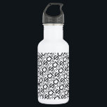 Bouteille D'eau Science moderne Typographie noir et blanc Motif St<br><div class="desc">Ce motif de typographie moderne en noir et blanc comprend le mot "science" qui peut être lu verticalement et horizontalement. Tous les produits de cette collection font des cadeaux fantastiques pour les scientifiques de tous types ! © La presse Motif.</div>