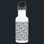 Bouteille D'eau Science moderne Typographie noir et blanc Motif St<br><div class="desc">Ce motif de typographie moderne en noir et blanc comprend le mot "science" qui peut être lu verticalement et horizontalement. Tous les produits de cette collection font des cadeaux fantastiques pour les scientifiques de tous types ! © La presse Motif.</div>