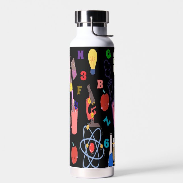 Bouteille d'eau scientifique Noir aux enfants (Gauche)