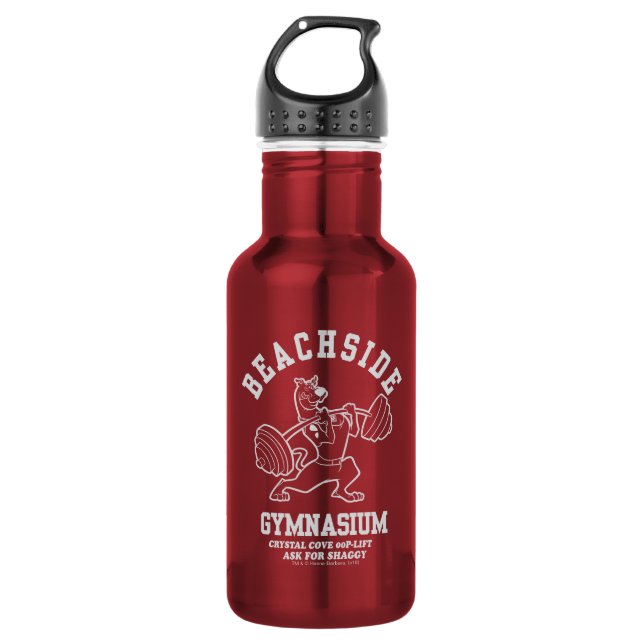 Bouteille D'eau Scooby-Doo "Beachside Gymnasium" Weightlifting (Devant)