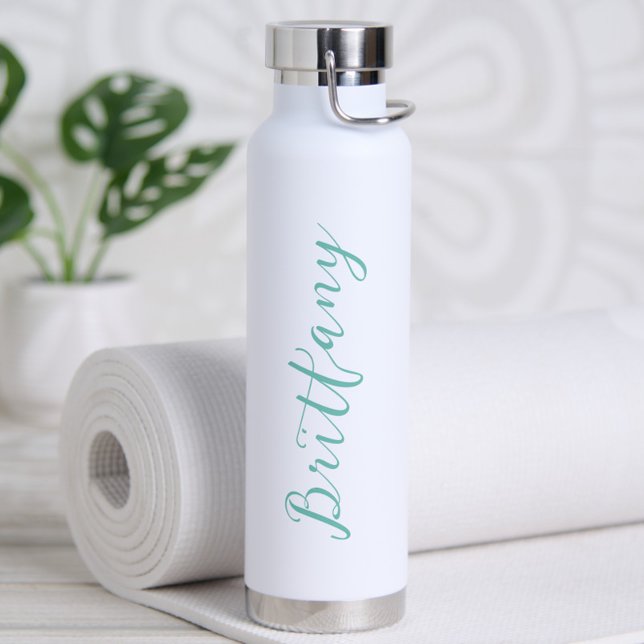 Bouteille D'eau Script minimaliste moderne personnalisé (Personalized Water Bottle with Name, Bridesmaid Gift Proposal, Bride Gift, Bachelorette Favor)