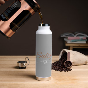 Bouteille D'eau Script Salé avec Flourish de Cœur, Cadeau d'Annive