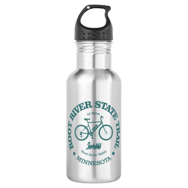 Bouteille D'eau Sentier d'état de la rivière Root (cyclisme) (Devant)