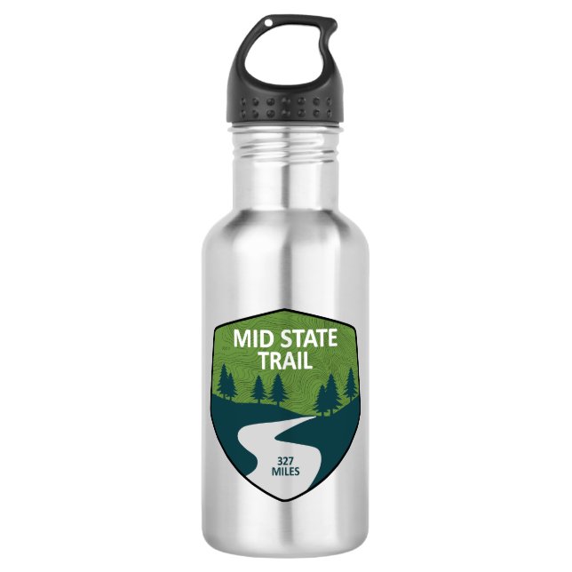 Bouteille D'eau Sentier du milieu de l'État Pennsylvanie (Devant)