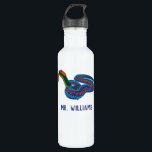 Bouteille D'eau Serpent à jarre à facettes rouges de Californie Pe<br><div class="desc">Cette bouteille d'eau personnalisée conviendra parfaitement aux amateurs de serpents et autres reptiles. Il présente une illustration d'un serpent à jarre à côté rouge de Californie et votre nom ou message court. Fait un grand cadeau personnalisé pour les professeurs de sciences, les naturalistes et toute personne qui aime les serpents....</div>