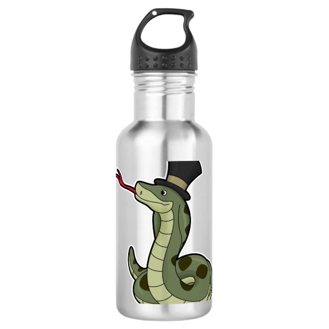 Bouteille D'eau Serpent en Gentleman & Casquette (Devant)