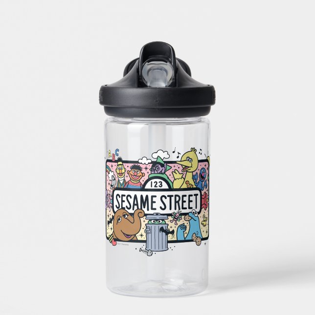 Bouteille D'eau Sésame Sésame | Sesame Pals signe de Doodle (Avant)