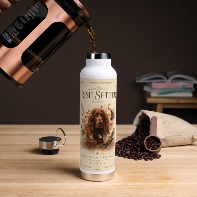 Bouteille D'eau Setter irlandais      (Café (pivoté))