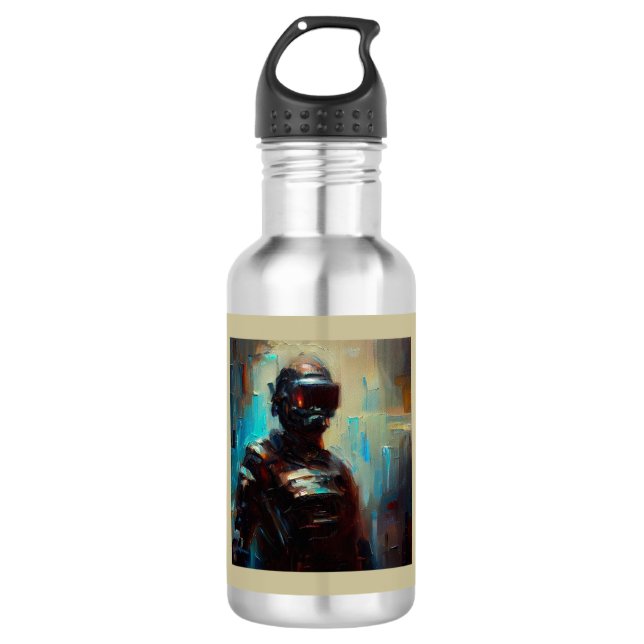 Bouteille D'eau SF - Cyberpunk Hero 1 (Devant)