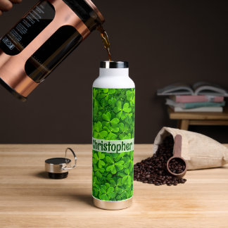 Bouteille D'eau Shamrock Clovers Ajouter un nom
