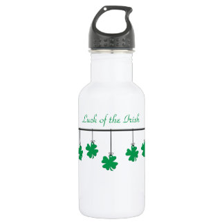 Bouteille D'eau Shamrocks pendus - Personnalisé