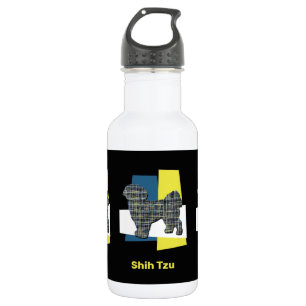 Bouteille D'eau Shih Tzu mignon chien animal de compagnie Silhouet
