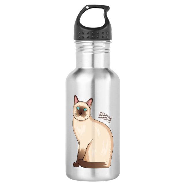 Bouteille D'eau Siamese cat cartoon (Devant)