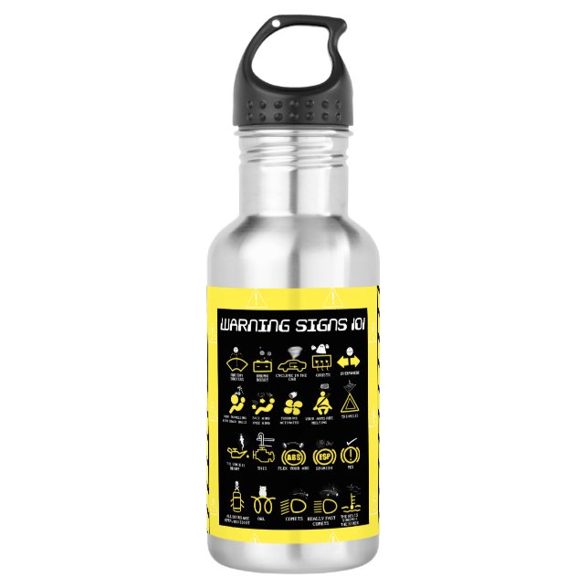 Bouteille D'eau Signes d'avertissement 101 (Devant)