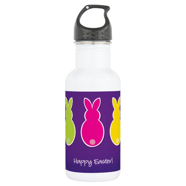 Bouteille D'eau Silhouette de lapin de Pâques (Devant)