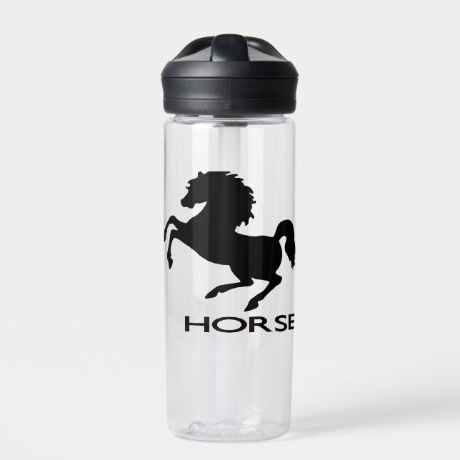 Bouteille D'eau Silhouette du cheval d'élevage (Extérieur)