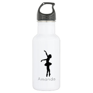 Bouteille D'eau Silhouette noire Ballerina Personnalisée