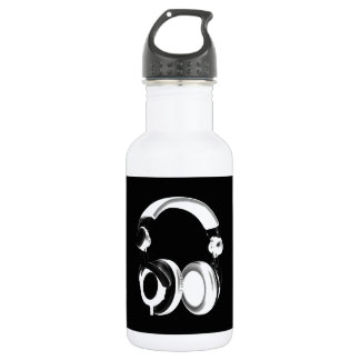 Bouteille D'eau Silhouette pour casque noir et blanc