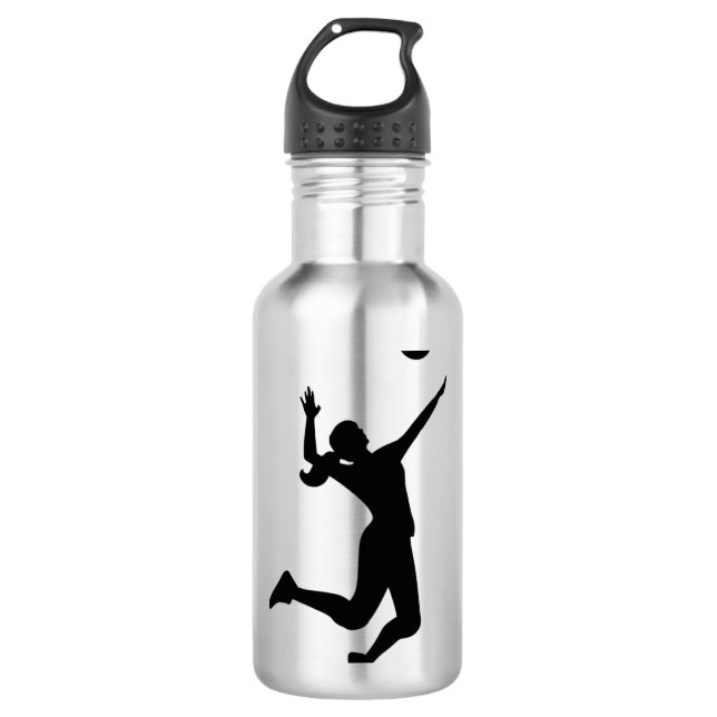 Bouteille D'eau silhouette women's volleyball (Devant)