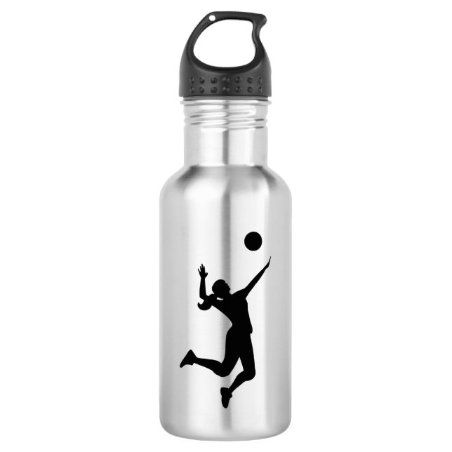 Bouteille D'eau silhouette women's volleyball (Devant)