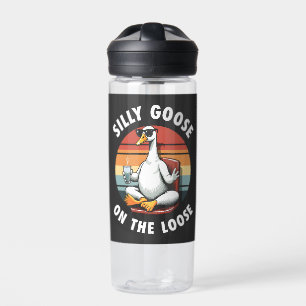 Bouteille D'eau Silly Goose sur Loose Meditation Yoga Retro