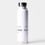 Bouteille D'eau SIMPLE MINIMAL ajouter votre nom toiletteur person<br><div class="desc">conception</div>