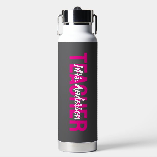 Bouteille D'eau Simple Moderne Professeur Gris (Salle de sport)