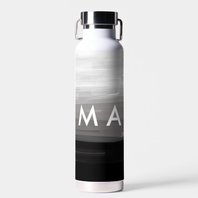 Bouteille D'eau Simple monogramme ajouter votre nom lettre man min (Avant)