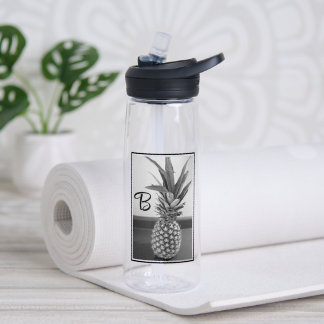Bouteille D'eau Simple Photo d'une Ananas avec Initiale Unique