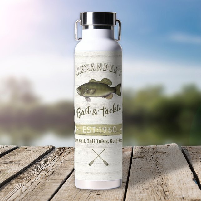 Bouteille D'eau Simple Whimsical Fun Fishing Pêcheur appât (Créateur téléchargé)