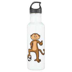 Bouteille D'eau Singe à Sports avec balle de football