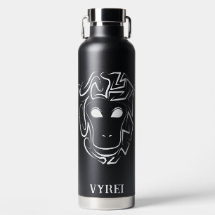 Bouteille D'eau Singe tribal noir et blanc